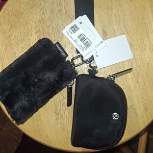 Lululemon Athletica Black Keychain Pouch Set PLUSH FLEECE Sold Out Online